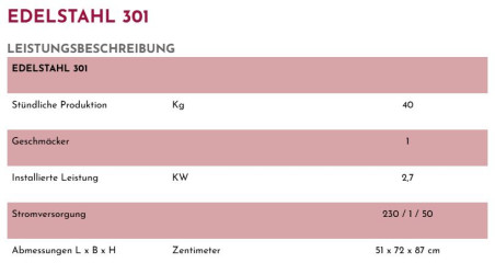 Softeis Maschine 301 BIB - bag in box